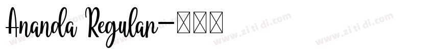 Ananda Regular字体转换